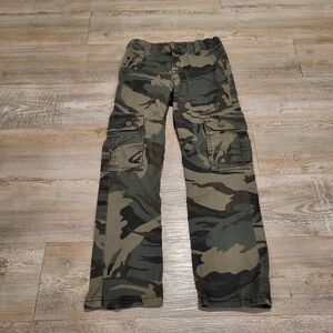 Wrangler Cargo Straight Leg Boys Camo Jean Pants Boys Size 8 Slim Adjustable